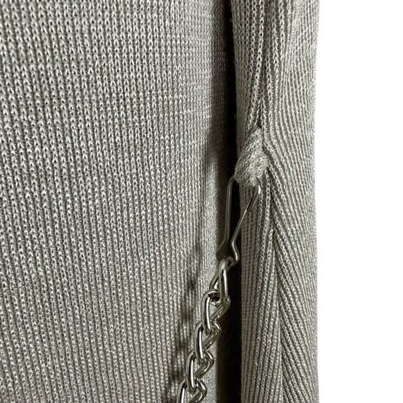 Vintage 90’s Scoop Neck Slip Midi Belted Chain Silver Dress Size 8 by K Studio - Picture 14 of 16
